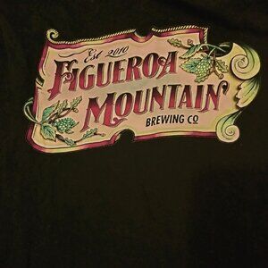 Figueroa Mountain Brewing Co Black T Shirt Size L Large Craft Beer Tee